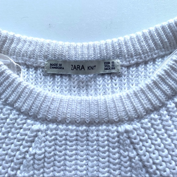 ZARA White Knitwear sweater Size S - Picture 3 of 5